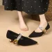 Casual Chic: Women's High Heel Pointed Toe Pumps, Black 3d64_desvips.com