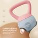 Pesa Rusa 4 Kg Kettlebell Relleno De Arena Metálica Y Mango Antideslizante Para Entreno En 19x15x25 Cm Rosa Y Gris_desvips.com