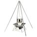 Koman Outdoor BBQ Camping Four-Legged Large Stainless Steel Self-Driving Barbecue Rack Tripod Campfire Hanging Pot Stand_desvips.com