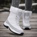Women's Waterproof Snow Boots With Fleece Lining - Winter Warm High-Top Slip-Resistant Shoes For Cold Weather_desvips.com