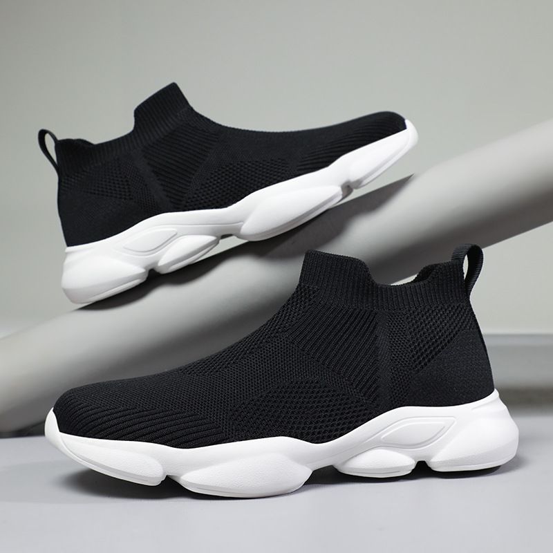 Men's new flying mesh surface breathable single shoes large size soft sole comfortable casual shoes men's shoes_desvips.com