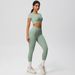 Women's Quick Drying Breathable Solid Color Yoga Suit Set Nude Feel Tight Fitting Brushed Eight Piece Fitness Sports Outfit_desvips.com