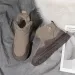 Women's Boots:Simple Design Snow Boots 2024 Winter New Fashion Fleece Warm Anti-slip,Brown/Grey,Free Shipping_desvips.com