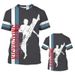 Gym Sports Men's Full-Print Muay Thai Boxing Short-Sleeve T-Shirt Direct From Manufacturer For Foreign Trade_desvips.com