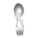 Outdoor camping tableware Titanium spoon Titanium fork Pure titanium multifunctional spork Titanium spoon with bottle opener Stainless steel spork_desvips.com