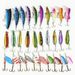 Fishing Tools 30 Plastic Fish Composite Rotating Sequins Set Mixed Lure Minnow Climbing Pencil Insect Bait_desvips.com