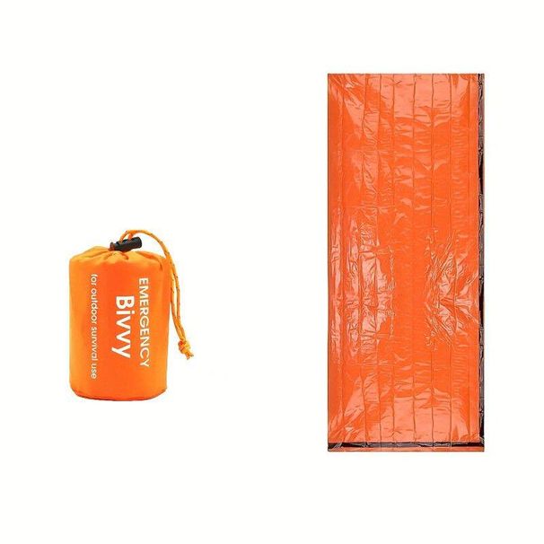 Portable Emergency Drawstring Closure, Suitable Spring Autumn, Single-person, Windproof, Warm, With PE Aluminum Film,_desvips.com