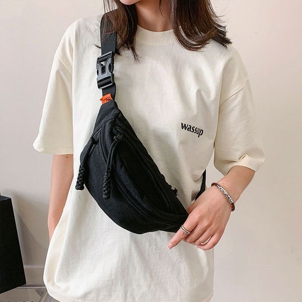Canvas Casual For Women 2025 New Trend Crossbody Summer Sports Chest Niche Versatile Ins Waist Bag_desvips.com