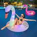 LED Swan & Flamingo Pool Floats - Inflatable Water Seat With Lights (Glow In Dark Non-Toxic PVC Max 300lbs Summer Party Decor Includes Repair Kit)_desvips.com
