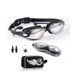 One-piece Earplugs Electroplated Anti-fog Swimming Goggles New Silicone Adult Swimming Goggles Waterproof Myopia Swimming Glasses_desvips.com