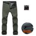 001 Winter Fleece-Lined Soft Shell Hiking Pants Men Women, Windproof Waterproof, Suitable For Outdoor Activities, Commuting,_desvips.com