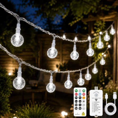 Battery Operated Globe String Lights With Remote Control, 33ft Length And 100 LED Fairy Lights_desvips.com