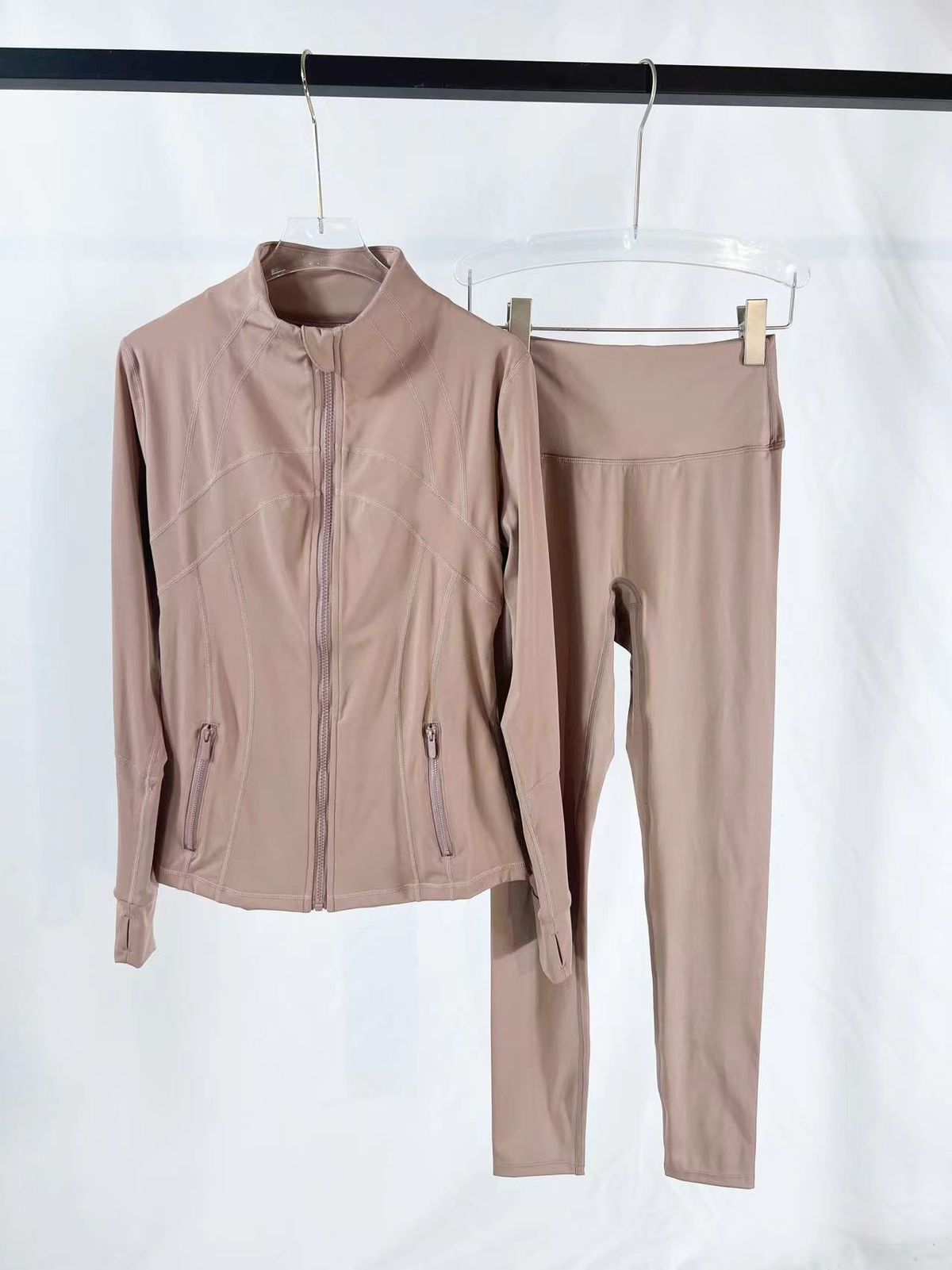 Women's Activewear Sports Jacket Zipper Cardigan Long Sleeve Slim Fit Fitness Top Yoga Set_desvips.com