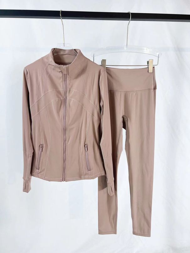 Women's Activewear Sports Jacket Zipper Cardigan Long Sleeve Slim Fit Fitness Top Yoga Set_desvips.com