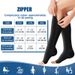 Sports Socks Women's Open Toe Compression Stockings Zipper Elastic Leg Lengthening Calf Socks Sports Outdoor Accessories_desvips.com