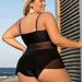 Plus-size Sexy Split Swimsuit High-waisted Bikini Suit_desvips.com