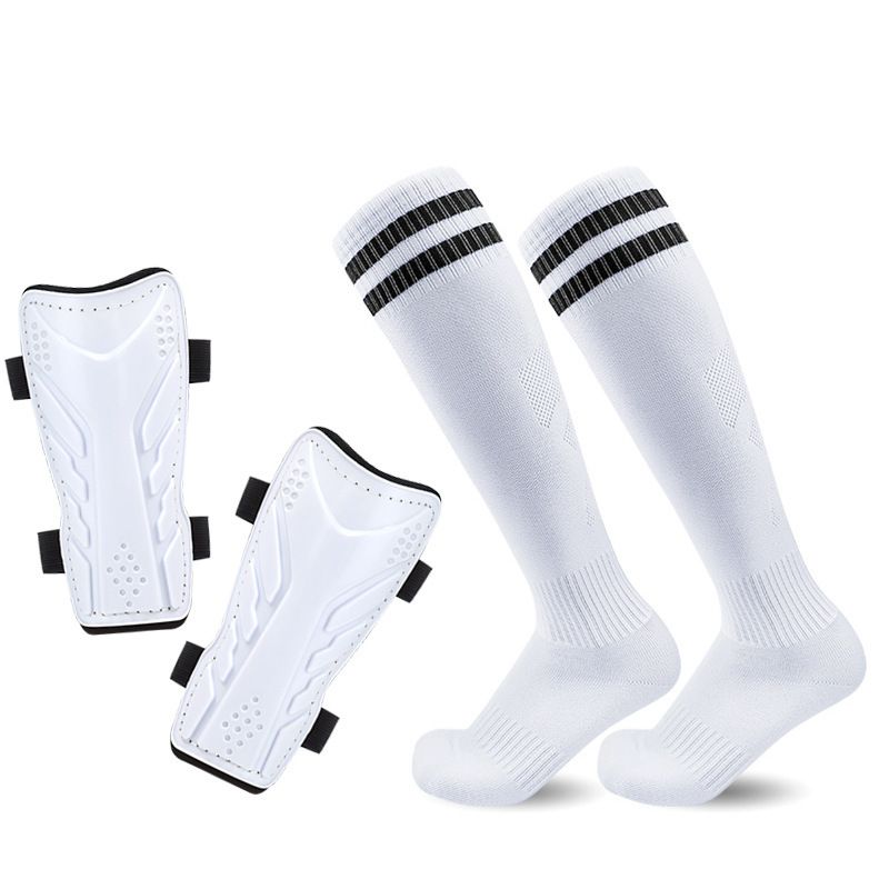 Football Shin Guards & Socks Combo – 2-Piece Protective Gear Set For Men/Women/Youth, Long Compression Socks With Adjustable Straps_desvips.com