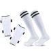 Football Shin Guards & Socks Combo – 2-Piece Protective Gear Set For Men/Women/Youth, Long Compression Socks With Adjustable Straps_desvips.com