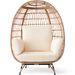 Best Choice Products Oversized Wicker Egg Chair With Steel Frame And 4 Cushions, 440lb Capacity, For Indoor Or Outdoor Use In Patio, Backyard, Or Livi_desvips.com