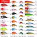 Mixed Kits Crankbait Minnow Popper Lure Bass Baits Wobbler Set Lifelike Fake Fishing Bait Tackle_desvips.com