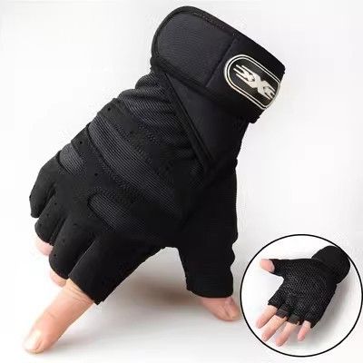 Long Wrist Smiley Face Fitness Half Finger Gloves Sports Cycling Mountaineering Outdoor Tactical Anti-Slip Wear-Resistant Breathable Bicycle Gloves_desvips.com