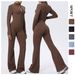 Women's High-Waisted Yoga Jumpsuit With Zipper - Long Sleeve Cloud Touch Stretchy Workout Bodysuit For Running, Gym & Outdoor Activities_desvips.com
