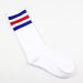 Three Stripe Cotton Mid Calf Socks Individually Packaged Versatile Street Style Baseball Soccer Striped Korean Style Sweat Wicking Odor Resistant_desvips.com