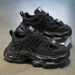 Men' 2025 New Autumn Caual Air Cuhion Shock Aborption Dad Sport Running Thick Sole Black Warrior Trendy_desvips.com