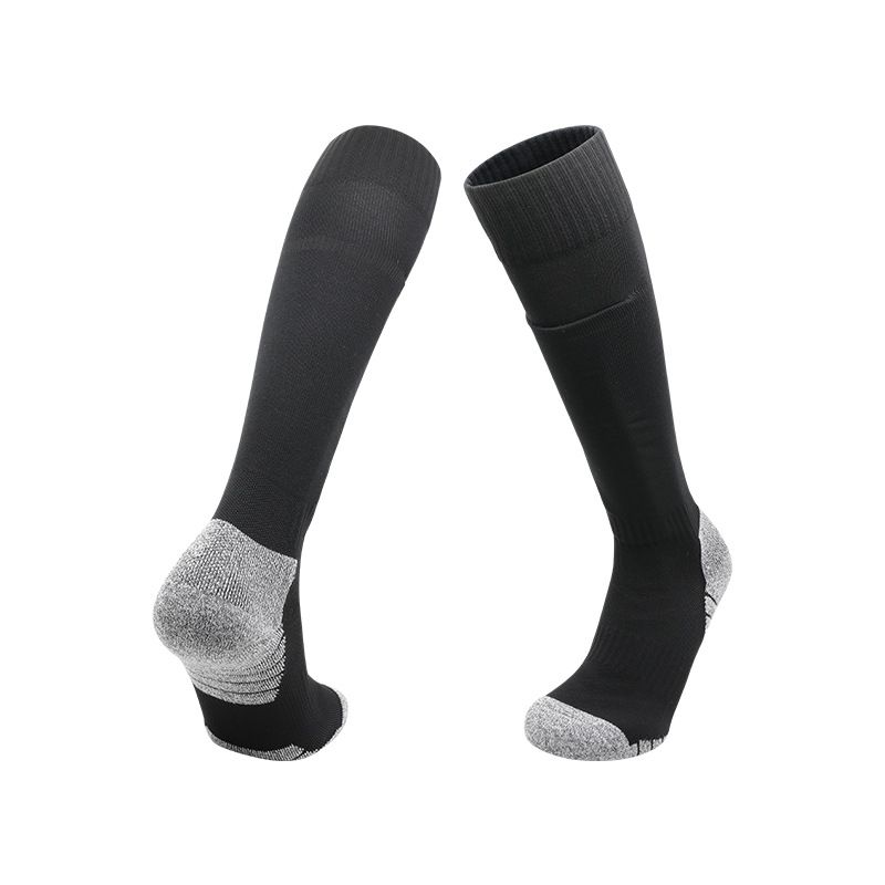 Professional Solid Color Football Socks With Pockets Long Shin Guards Anti Slip Sports & Outdoor_desvips.com