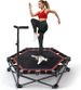 Klappbares Indoor Trampolin Höhenverstellbarer Handgriff Tragkraft 150kg Ø86 5cm Fitness Erwachsene Kinder Sportgerät Zuhause_desvips.com