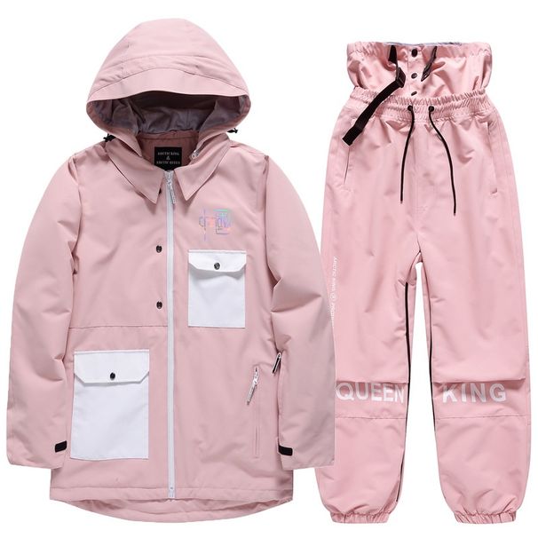 001 For Men Women, Couples' Windproof Warm Thickened Jacket, Snowboard And Snow Suit, National Trend Ski Suit_desvips.com