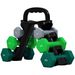 Set 6 Manubri Pesi (2x1 Kg, 2x2 Kg, 2x3 Kg) Da 12 Kg Con Supporto/Kettlebell, In Metallo E Plastica Multicolore_desvips.com