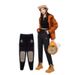 001 Boiling Gold Six-Proof Hiking Unisex Fleece-Lined Thickened Windproof Casual Couple Cold-Proof Thermal Pants Black_desvips.com