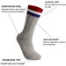 3 Pairs Merino Wool Men's Autumn Winter Thicken Leg Warm Outdoor Sports Hiking Riding Fashion Striped Mid-calf Socks_desvips.com