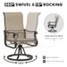Set Of 2 Patio Swivel Chairs, Outdoor Rocking Dining Chairs With High Back_desvips.com