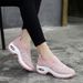 Spring And Autumn Women's Sneakers Sports Ladies Travel Hiking Casual Height Increasing Air Cushion Outdoor Sock Shoes_desvips.com