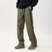 001 Winter Retro Simple Solid Color Three-Proof Fleece-Lined Cargo Men Street Loose Wide-Leg Versatile Sports Outdoor Long_desvips.com