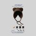 Factory Direct Internet Celebrity Hot Style Coffee Color Tie Bear Knitted Pullover Hat Head Big Make Face Look Smaller_desvips.com