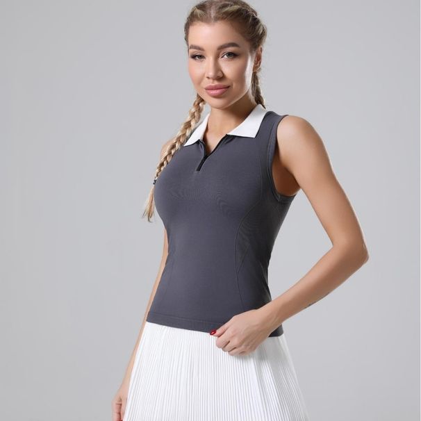 Outdoor UV Quick-Dry Sports T-Shirt For Women, Cool And Breathable Sun Protection Yoga Wear, Casual Versatile Polo Shirt_desvips.com