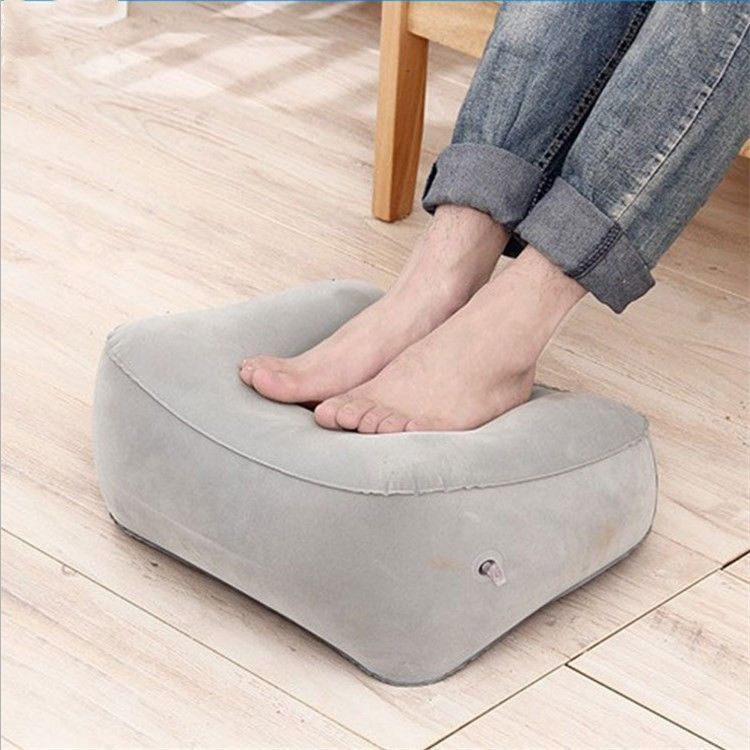 Inflatable Foot Massage Mat With Soft Flocking - Portable Acupressure Pad For Reflexology Yoga & Home Spa (Non-Slip PVC Lightweight)_desvips.com