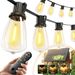 addlon 52FT (48+4) Solar String Lights Outdoor Waterproof Dimmable 16+1 LED_desvips.com