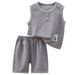 Boys' Vest Set 2025 New Waffle Pattern Top Sleeveless Shorts Baby Children's Thin Summer Outfit Trendy_desvips.com