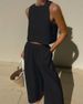Daily Street Women's Simple Style Solid Color Polyester Pants Sets Pants Sets_desvips.com