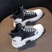 High Top Thick Sole Leather Board For Comfort Breathability Plush Insulation Fashion Versatile Casual Sports Shoes_desvips.com