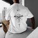 Men's Streetwear 3D Print T-Shirt, Fashion Letter Graphic Summer Top, Casual Breathable Tee_desvips.com