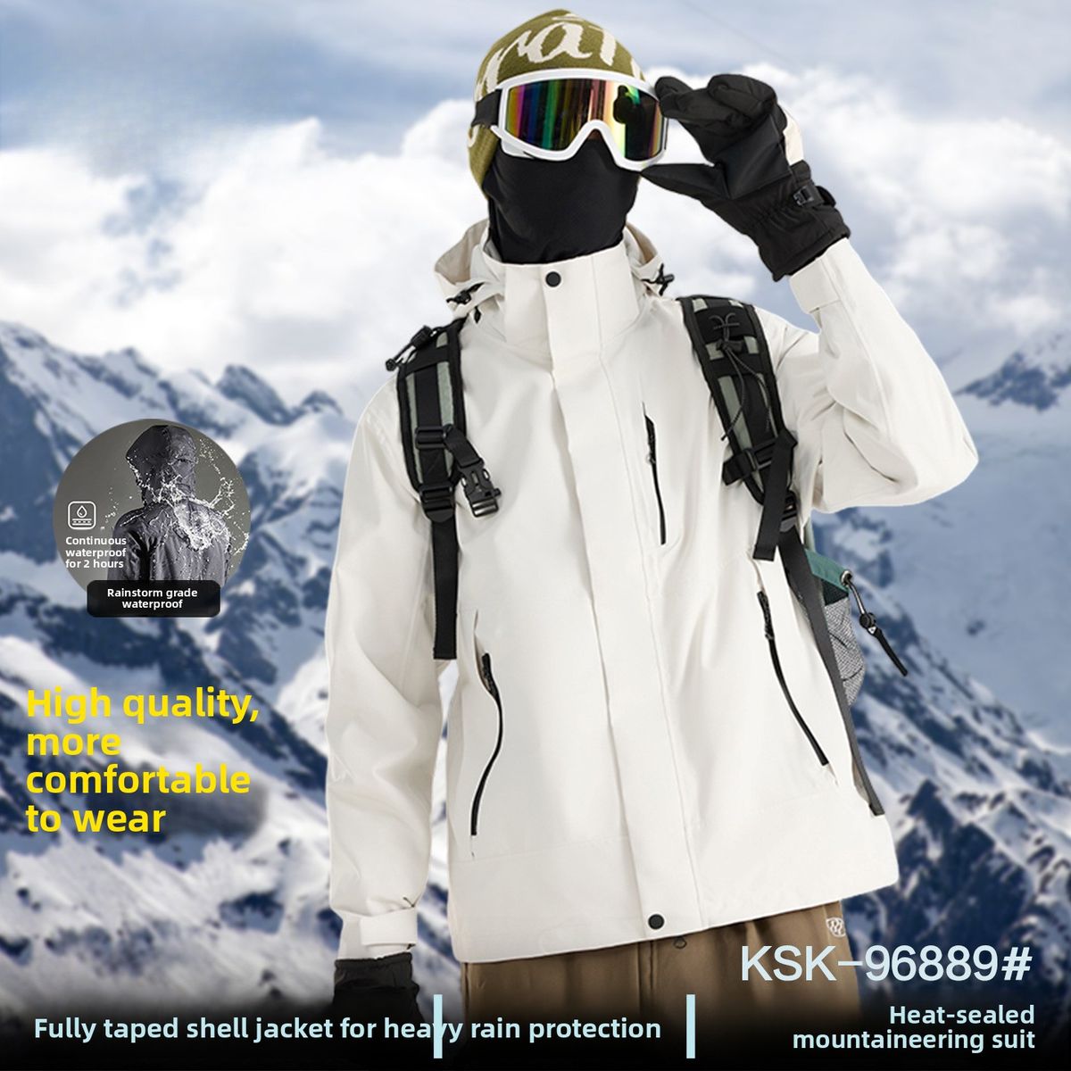 Professional 3-in-1 Jacket For Women And Men, Down Outdoor Soft Windproof Waterproof National Standard Hard Shell Coat_desvips.com