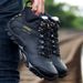 Men's Outdoor High Top Hiking Shoes Warm Padded Thick Bottom Fashion Snow Boots_desvips.com