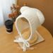 Factory Direct Internet Celebrity Hot Style Coffee Color Tie Bear Knitted Pullover Hat Head Big Make Face Look Smaller_desvips.com
