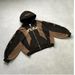 American Style Men's Sweatshirt Loose Color Block Embroidered Hoodie Niche Zipper Jacket Cool Top_desvips.com