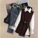 Women's Clothing Small autumn denim suit for women in early spring temperament flesh covering and age reducing shirt vest and pants_desvips.com